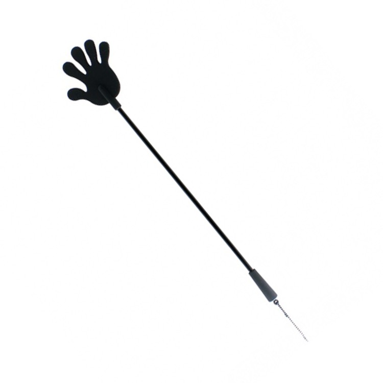 שוט רכיבה כף יד סיליקון שחור