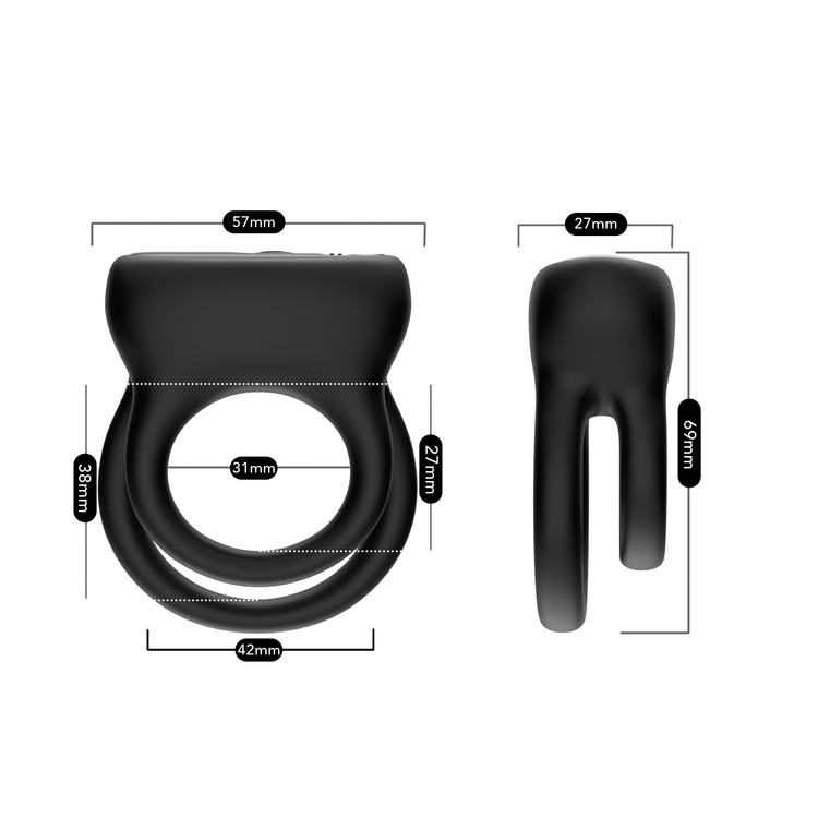 טבעת רטט כפולה Ring of Love 3