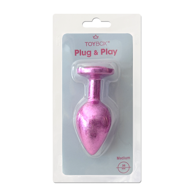 פלאג מתכת ורודה פרוסטי יהלום ורוד כהה