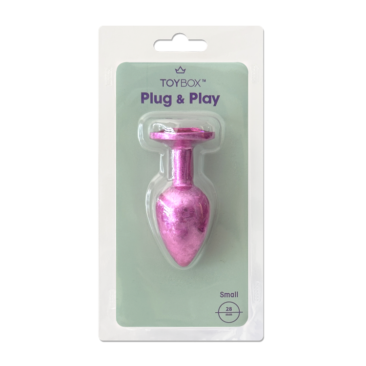 פלאג מתכת ורודה פרוסטי יהלום ורוד כהה