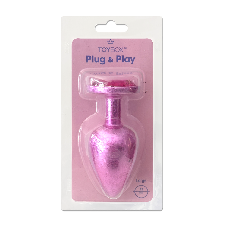 פלאג מתכת ורודה פרוסטי יהלום ורוד כהה