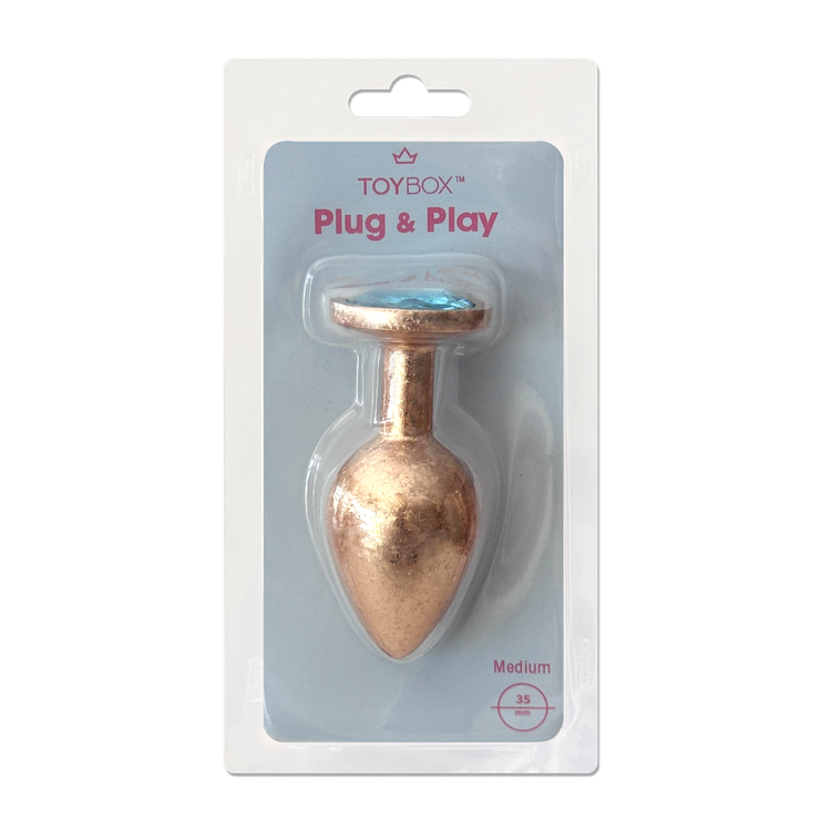 פלאג מתכת זהובה פרוסטי יהלום אדום