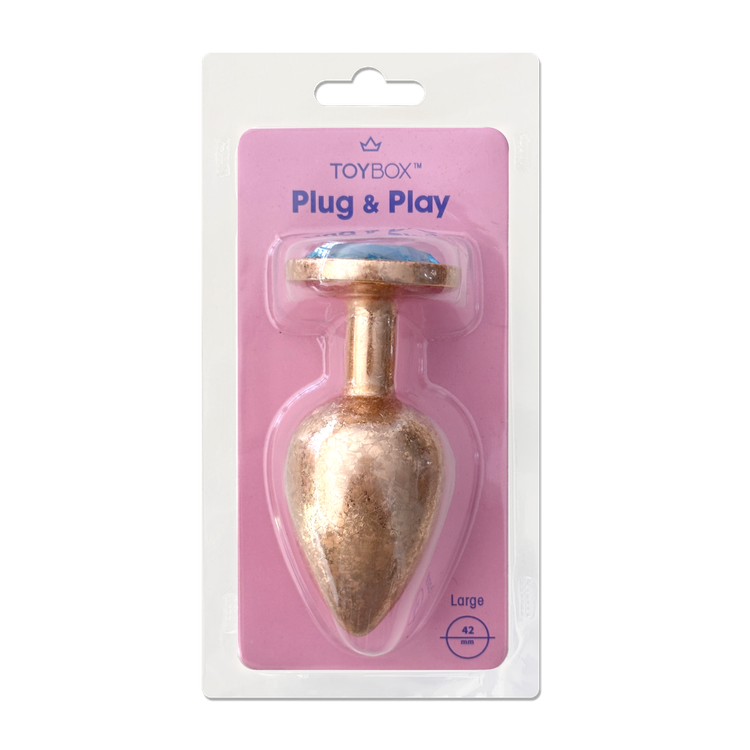 פלאג מתכת זהובה פרוסטי יהלום אדום