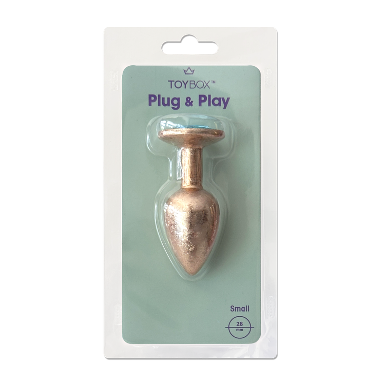 פלאג מתכת זהובה פרוסטי יהלום אדום