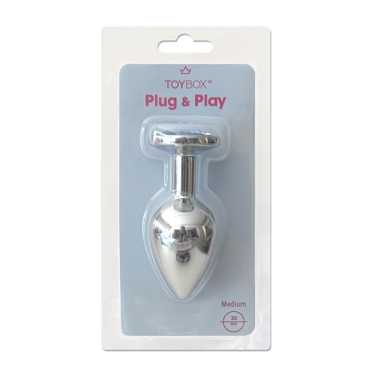 פלאג מתכת יהלום תכלת