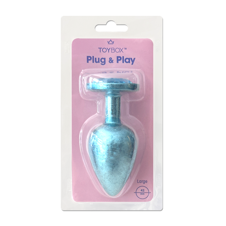 פלאג מתכת כחולה פרוסטי יהלום כחול אקווה