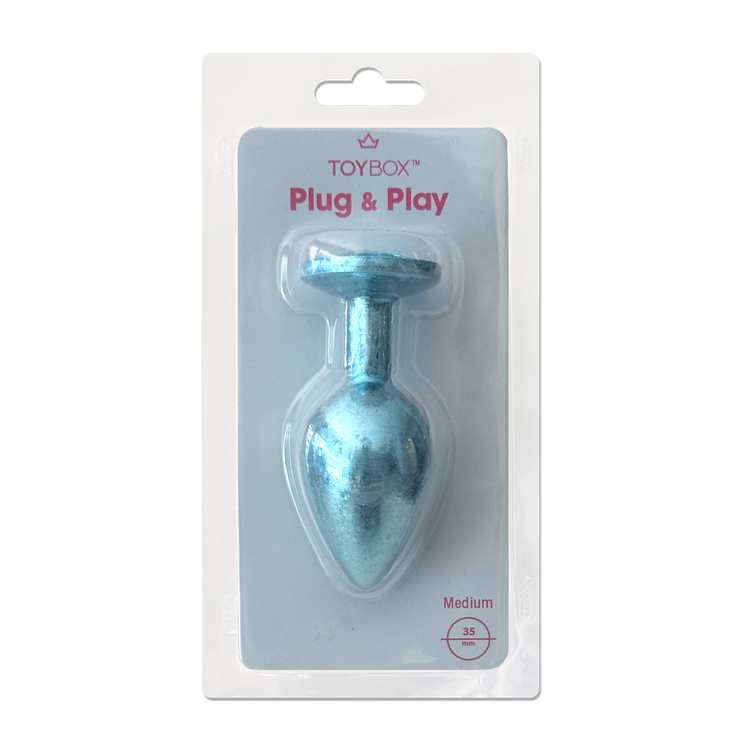 פלאג מתכת כחולה פרוסטי יהלום כחול אקווה