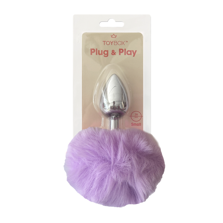 פלאג מתכת עם זנב באני סגול