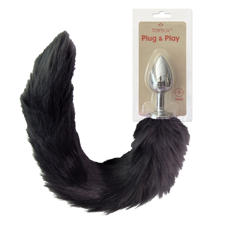 פלאג מתכת עם זנב שועל אפור