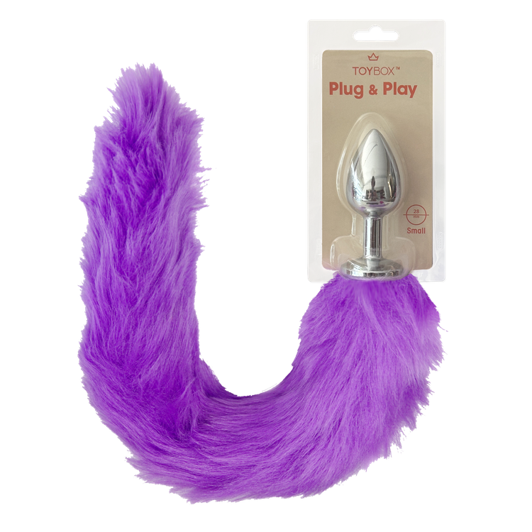 פלאג מתכת עם זנב שועל סגול