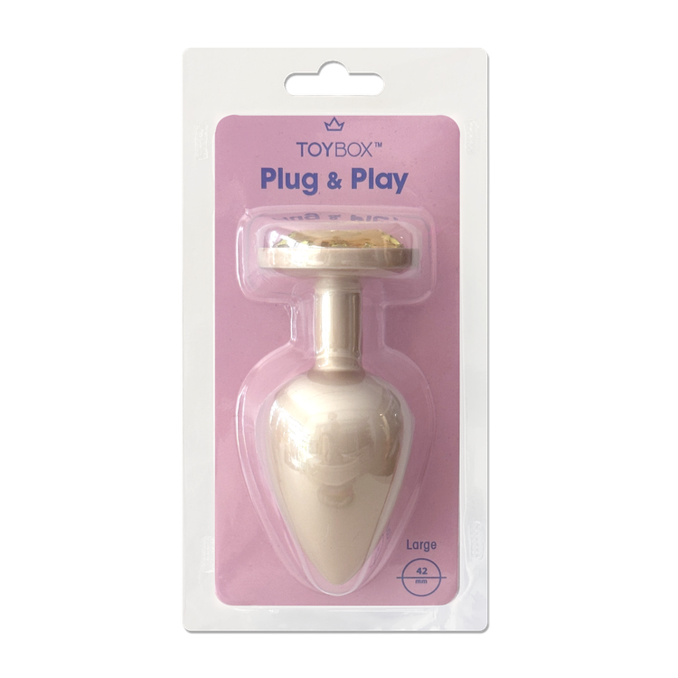 פלאג מתכת פנינה גולד יהלום ורוד