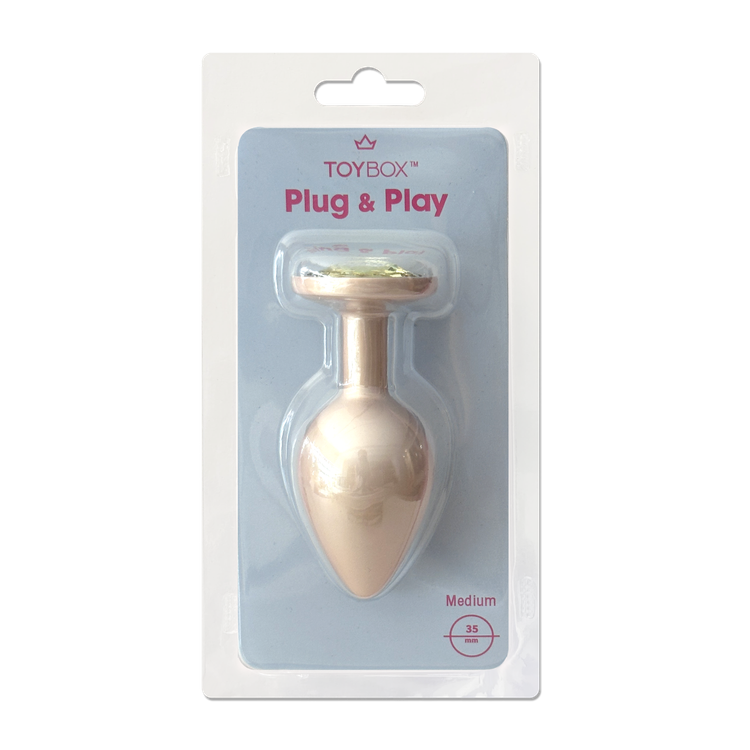 פלאג מתכת פנינה גולד יהלום לב ורוד