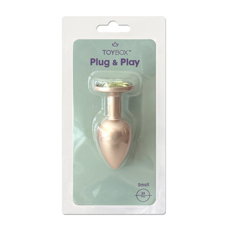 פלאג מתכת פנינה גולד יהלום לב ורוד