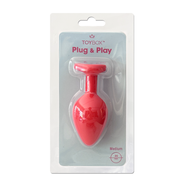 פלאג סיליקון אדום יהלום ורוד