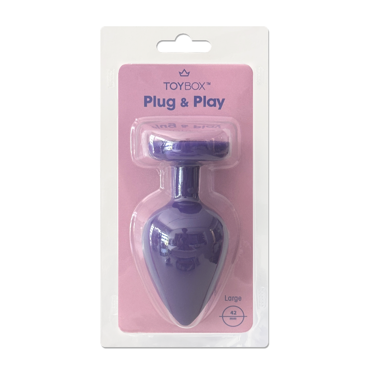 פלאג סיליקון סגול יהלום לב ורוד