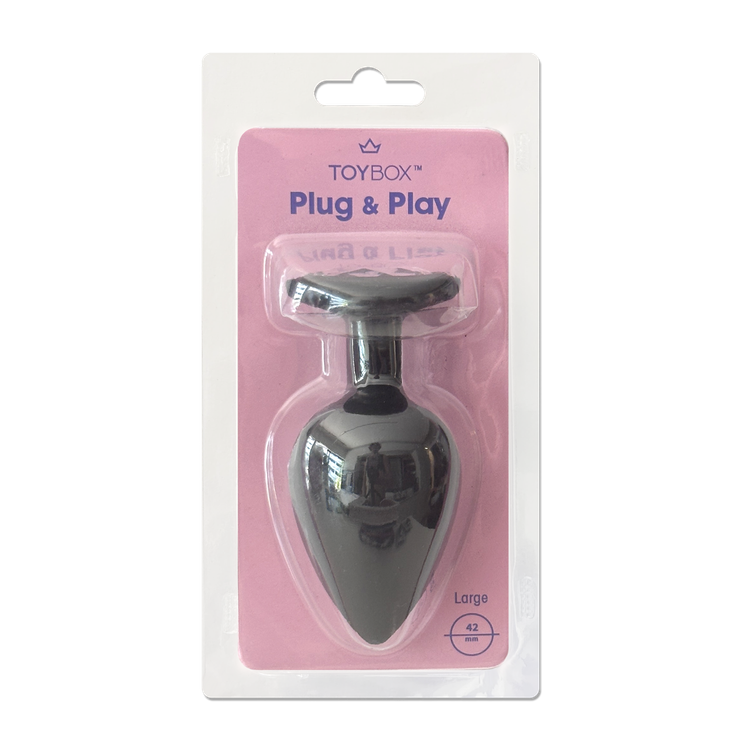 פלאג סיליקון שחור יהלום שקוף