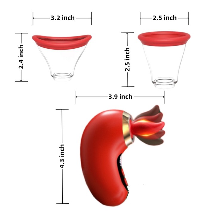 ויברטור לשון חכם עם יניקה ואפליקציה Tongue Master