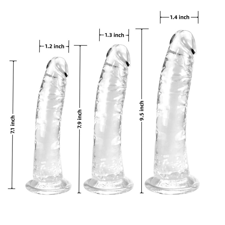 סט 3 דילדואים Crystal Threesome