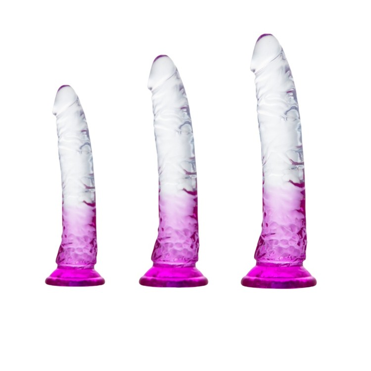 סט של 3 דילדואים Crystal Kiss Trio