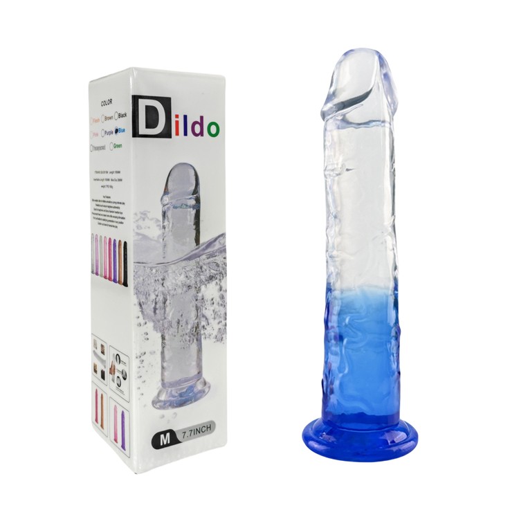 דילדו שקוף Crystal Blue