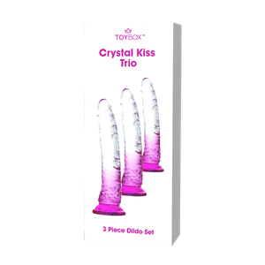 סט של 3 דילדואים Crystal Kiss Trio
