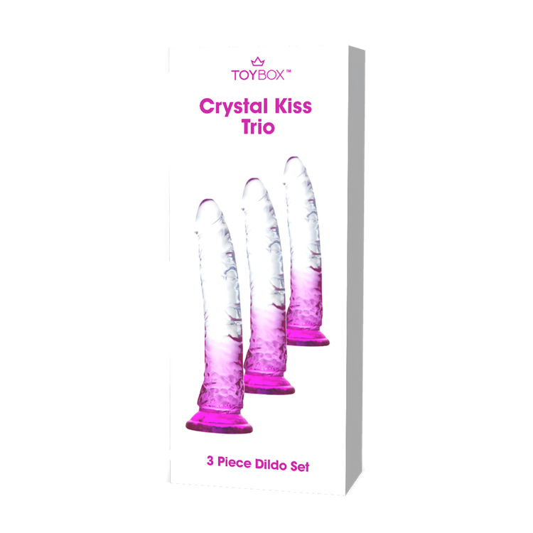 סט של 3 דילדואים Crystal Kiss Trio