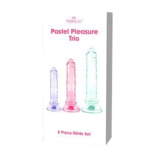 סט דילדואים פסטל שקוףPastel Pleasure Trio