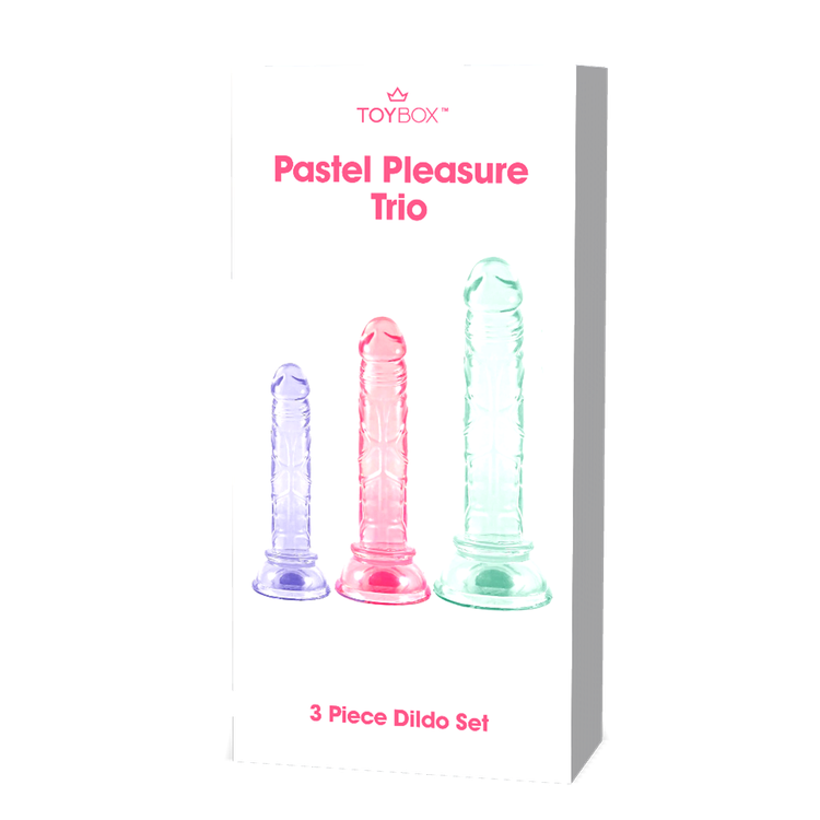 סט דילדואים פסטל שקוףPastel Pleasure Trio