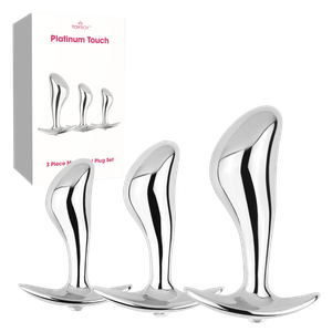 סט 3 פלאגים ממתכת Platinum Touch