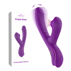 ויברטור ארנבון יונק עם תנועת אצבע Purple Rush