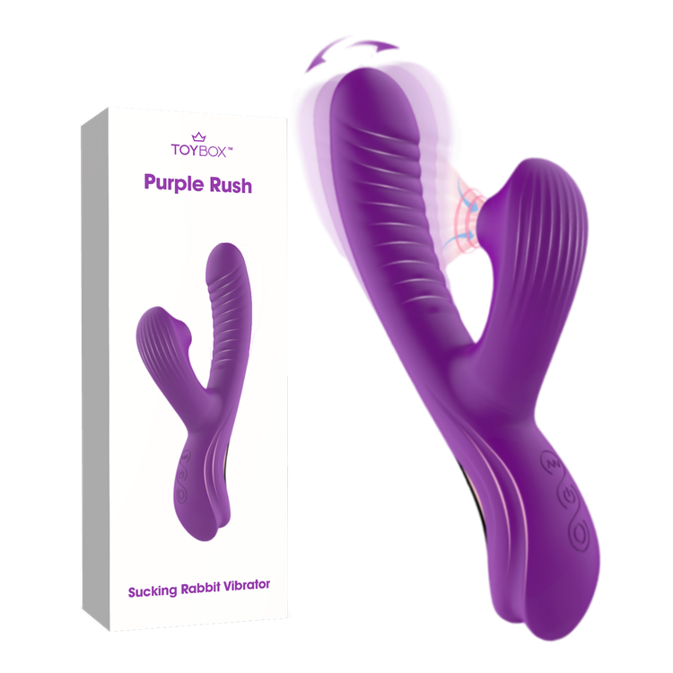 ויברטור ארנבון יונק עם תנועת אצבע Purple Rush