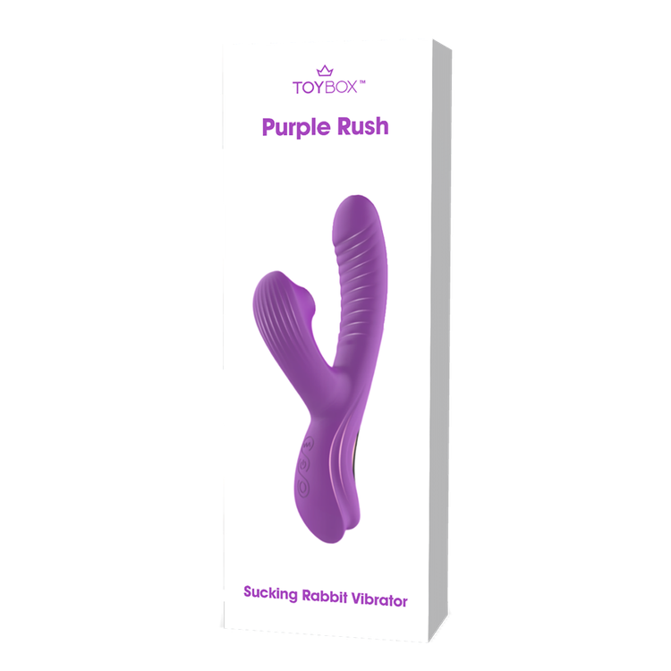 ויברטור ארנבון יונק עם תנועת אצבע Purple Rush
