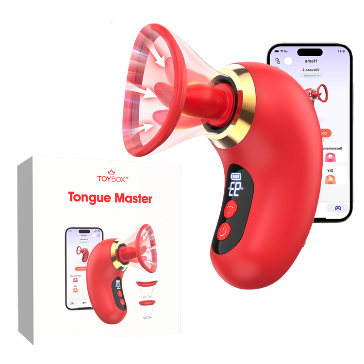 ויברטור לשון חכם עם יניקה ואפליקציה Tongue Master