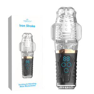 מאונן לגבר עם רטט ושאיבה עוצמתית Iron Stroke