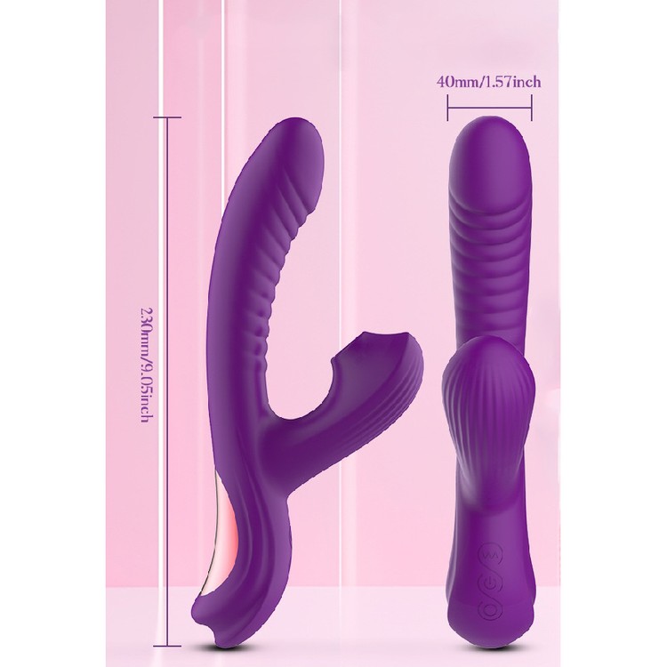 ויברטור ארנבון יונק עם תנועת אצבע Purple Rush