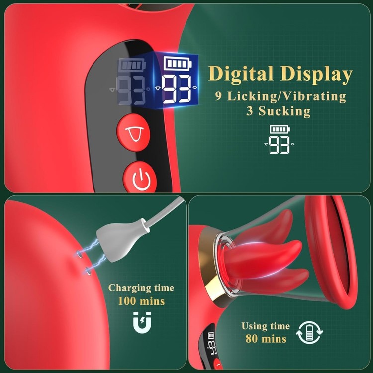 ויברטור לשון חכם עם יניקה ואפליקציה Tongue Master