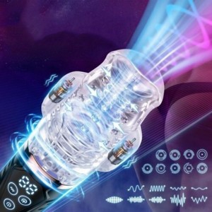 מאונן לגבר עם רטט ושאיבה עוצמתית Iron Stroke