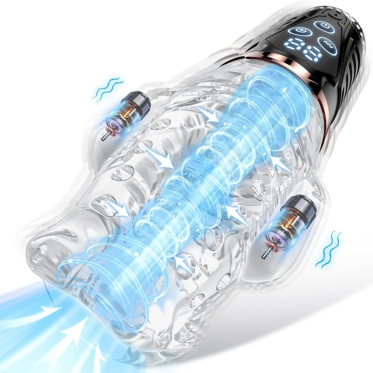 מאונן לגבר עם רטט ושאיבה עוצמתית Iron Stroke