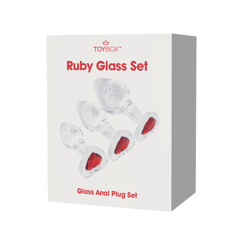 סט פלאגים מזכוכית Ruby Glass Set Gem