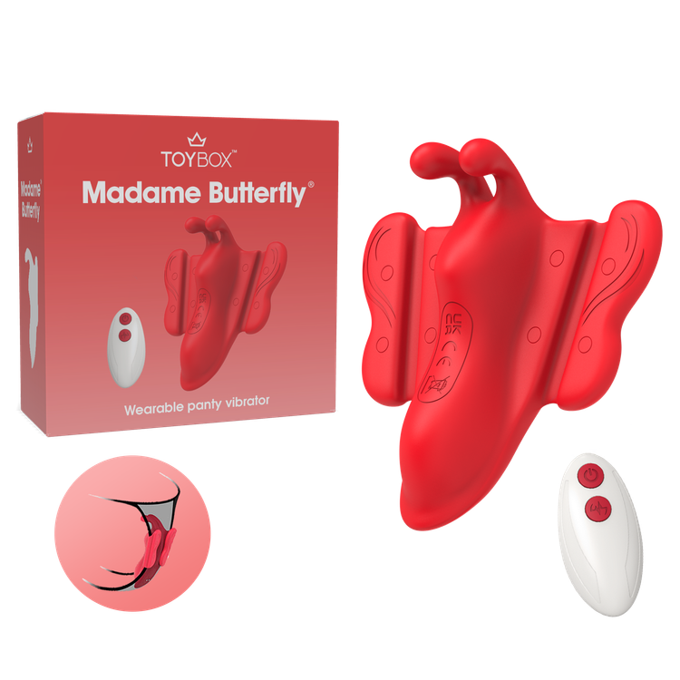ויברטור מתלבש עם שליטה מרחוק Madame Butterfly