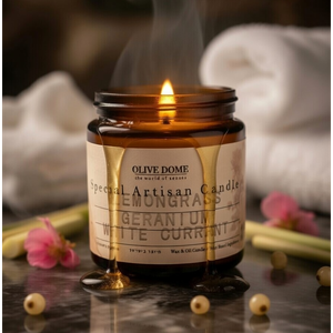 נר עיסוי בניחוח | Lemongrass, Geranium & White Currant