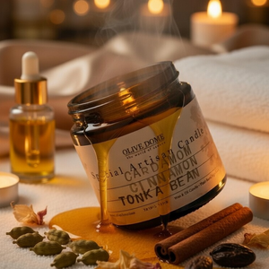 נר עיסוי בניחוח | Cardamom, Cinnamon & Nootka Bean