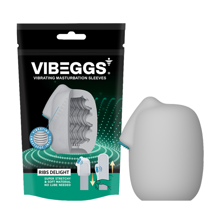 שרוול אוננות רוטט VIBEGGS  Ribs Delight