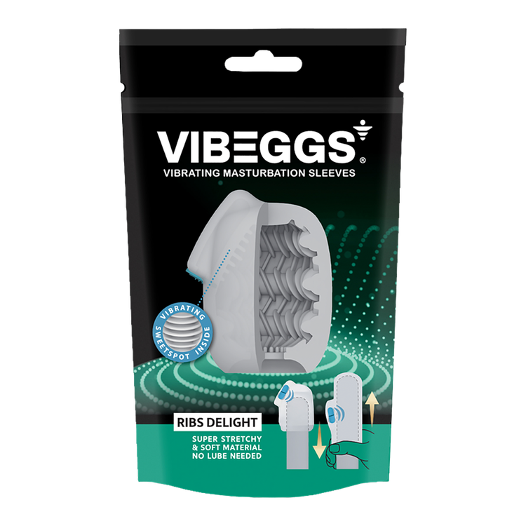 שרוול אוננות רוטט VIBEGGS  Ribs Delight