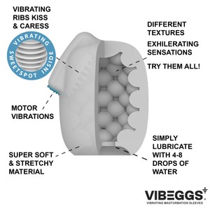 שרוול אוננות רוטט VIBEGGS  Blow Misty