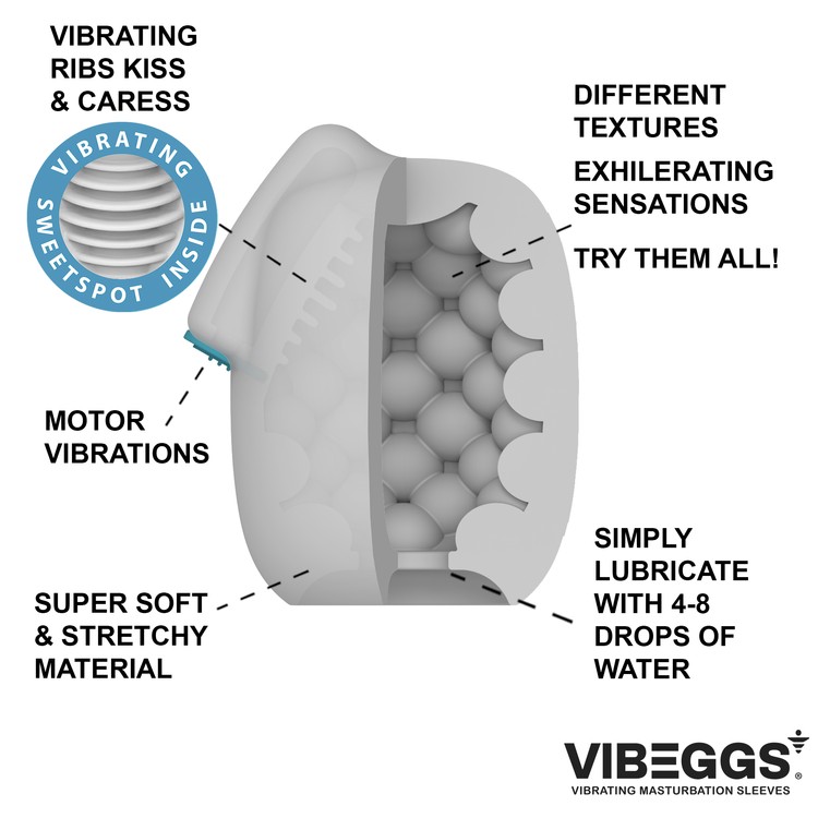 שרוול אוננות רוטט VIBEGGS  Blow Misty