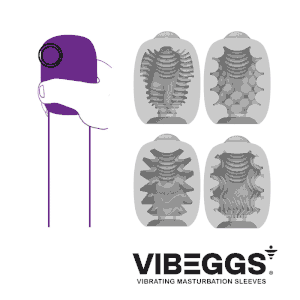שרוול אוננות רוטט VIBEGGS  Ribs Delight