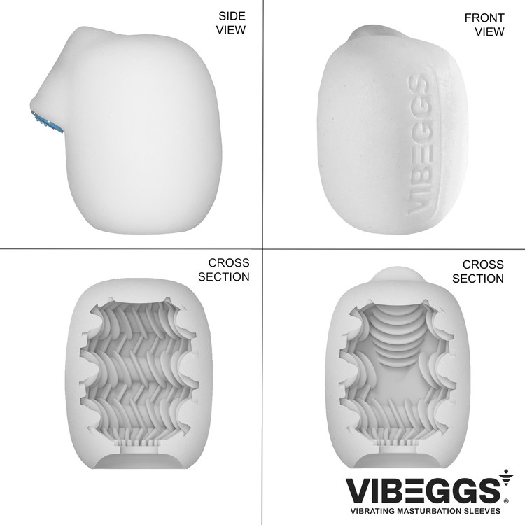 שרוול אוננות רוטט VIBEGGS  Ribs Delight
