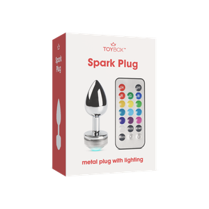 Spark Plug פלאג מתכת בינוני מנצנץ באור משתנה עם שלט