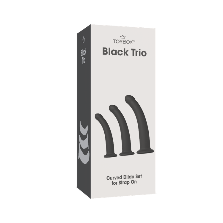 Black Trio שלישיית דילדואים עם בסיס לגירוי נק ה-G